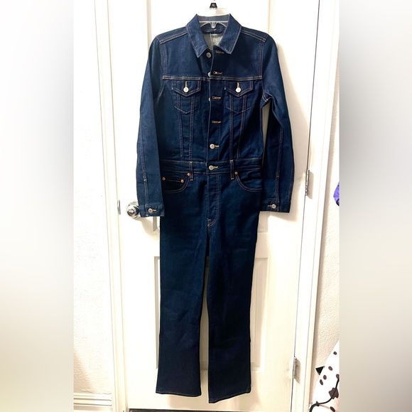 Levi’s All in Kickflare Jumpsuit in Tricked out Medium wash Small size - Picture 5 of 16